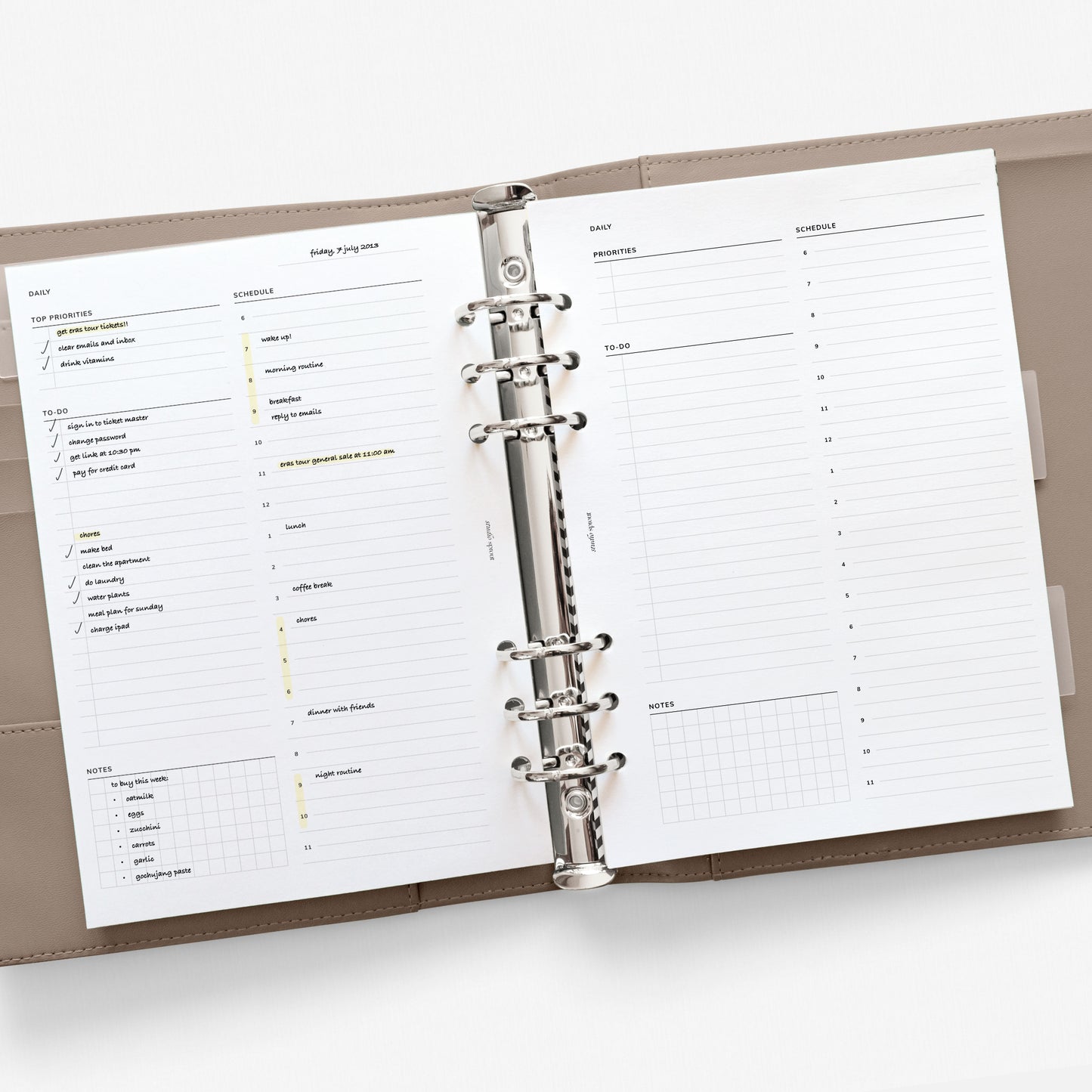003 Minimal Daily Planner