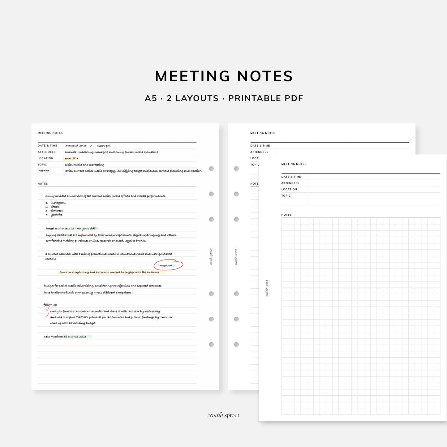 007 Meeting Notes