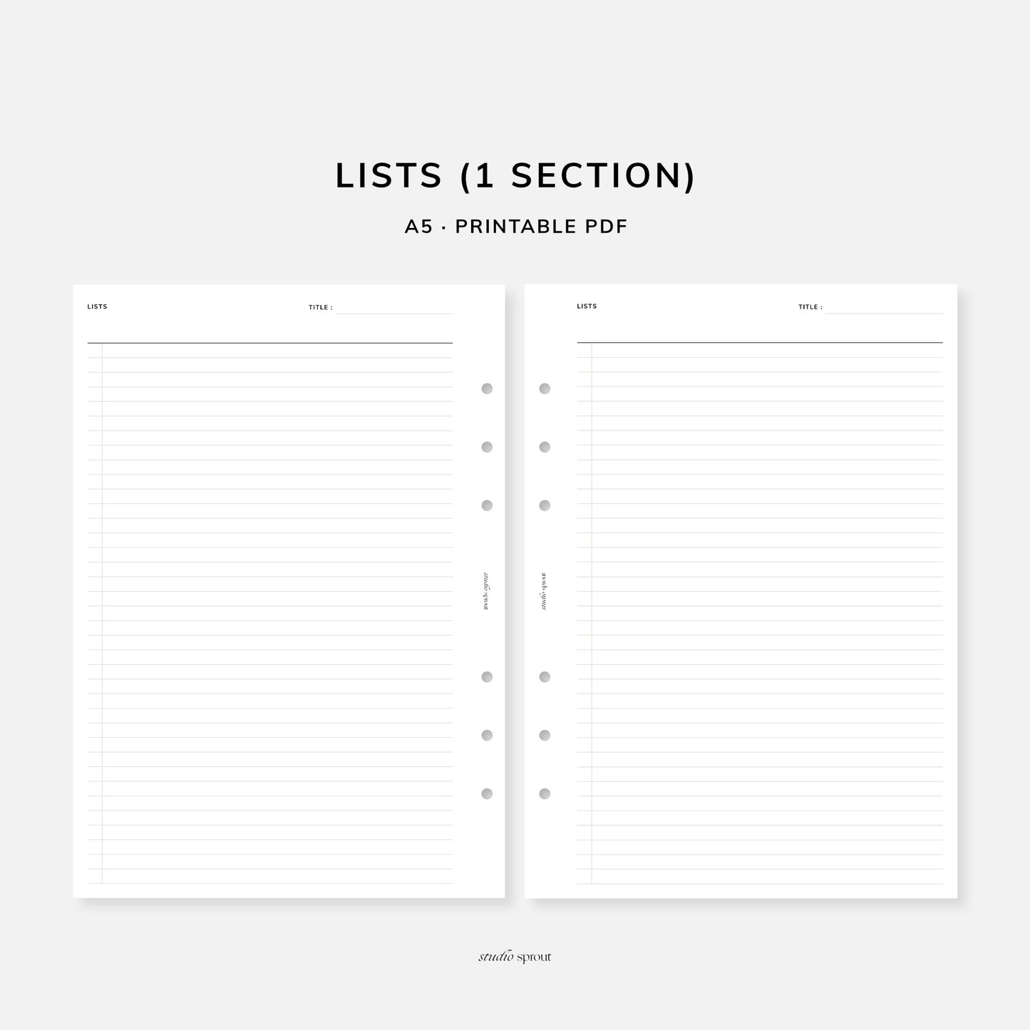 015 Lists 1 Section