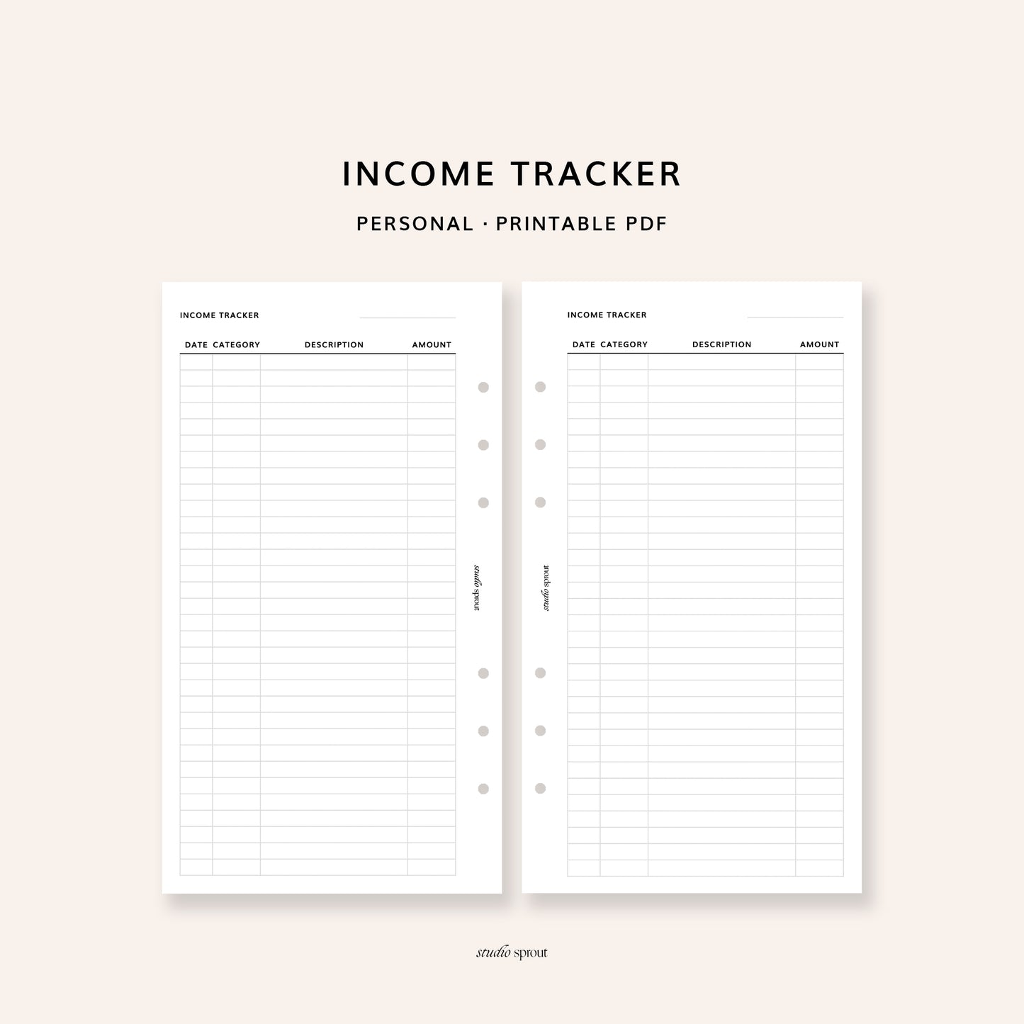 012 Income Tracker