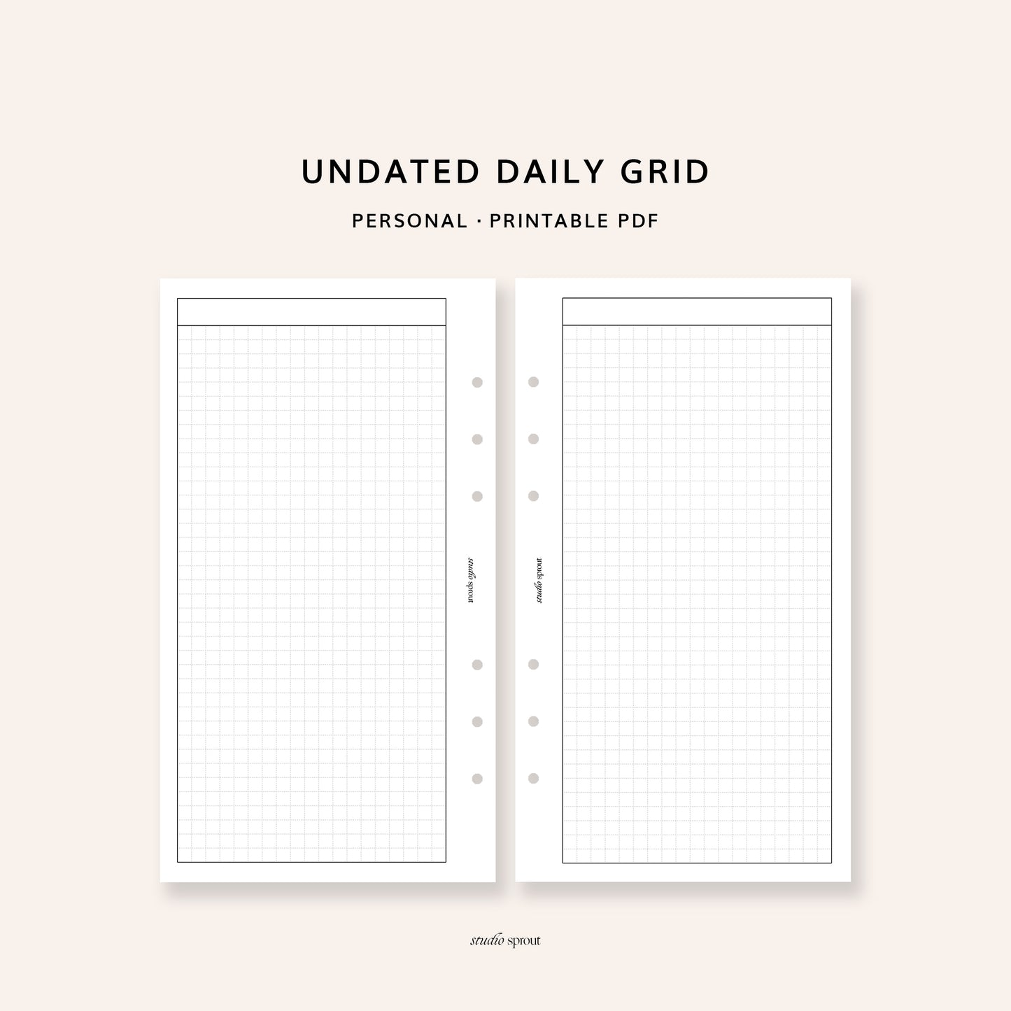 032 Undated Daily with 4mm Grid