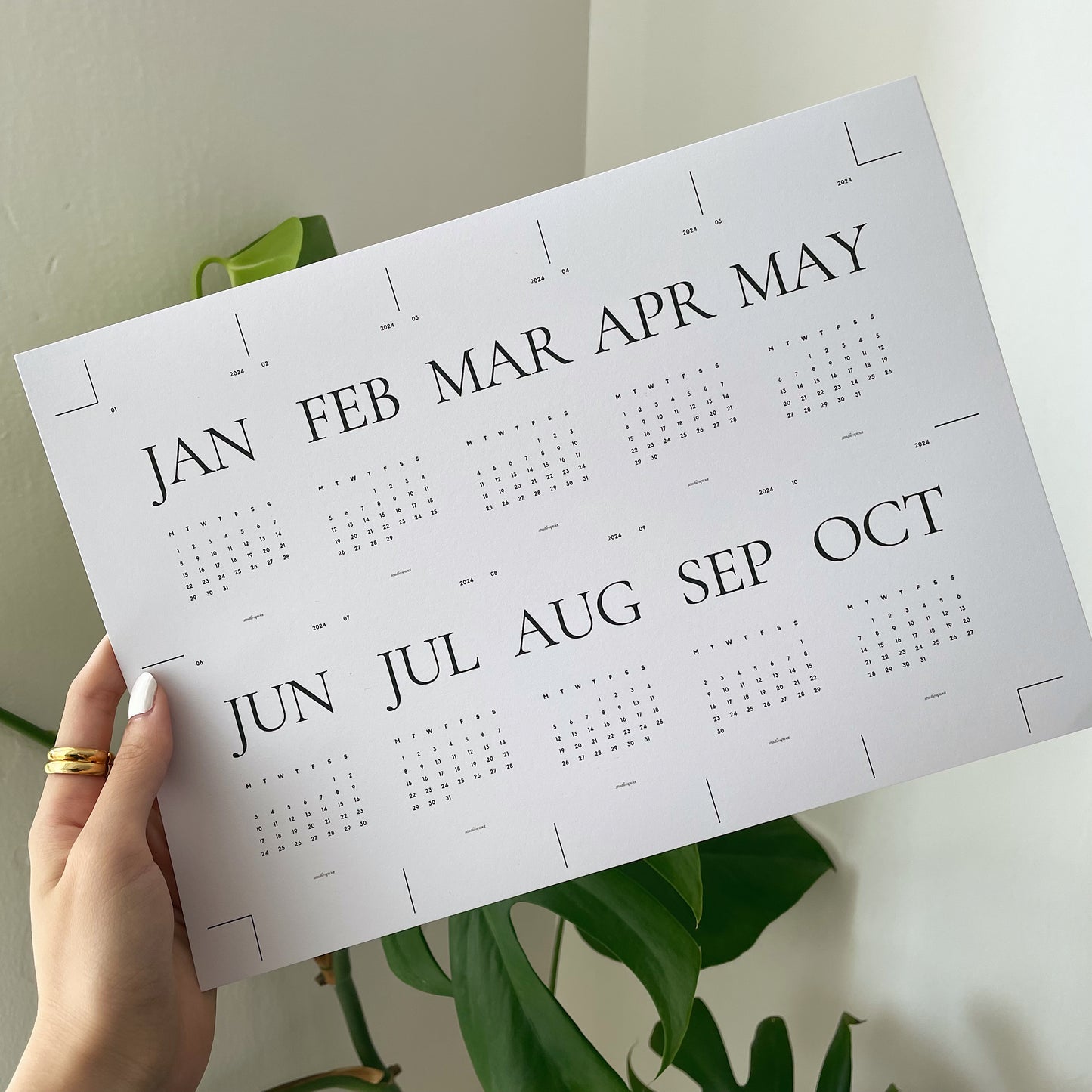 2024 Yearly Calendar Cards
