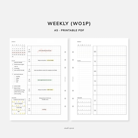 002 Horizontal Weekly WO1P